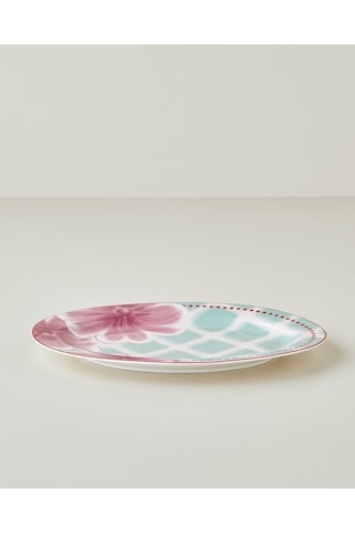 English Home Floreline Bone Porselen Kayık Tabak 25,5 Cm Renkli Çok Renkli
