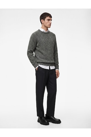 Koton Regular Fit Uzun Kollu Bisiklet Yaka Triko Kazak Antrasit 6wam70077ht Antrasit