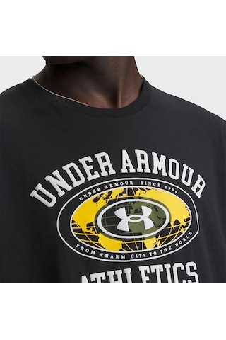 Under Armour 60/40s Armour Globe Erkek Siyah Polo Yaka Tişört