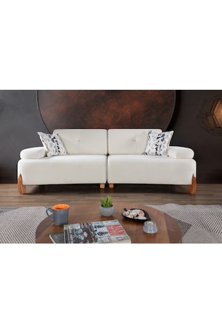 Linda Yataklı Kanepe Krem