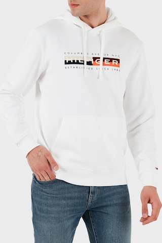 Tommy Hilfiger Erkek Sweat Mw0mw40041 Ybr Beyaz Beyaz