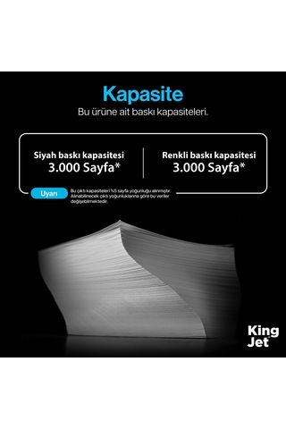 Kingjet Epson Uyumlu Wf-c5890 Standart Kapasiteli 4 Renk Takım Çipli Muadil Kartuş