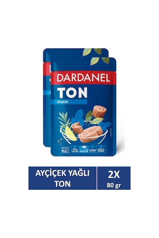 Dardanel Ayçiçek Yağlı Ton Balığı Poşet 80 Gr X 2 Adet