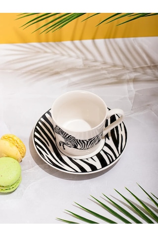 Aura Of Bohemia Çay Ve Kahve Takımı "zebra" Desenli Fincan Ve Tabak 220 Ml 233046292 Beyaz