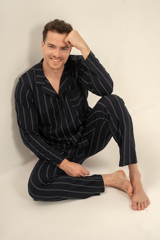 Arnetta Erkek Lacivert Çizgili Gömlek Pijama Takımı Ar3830-s-v1 Ar3830-s-v1