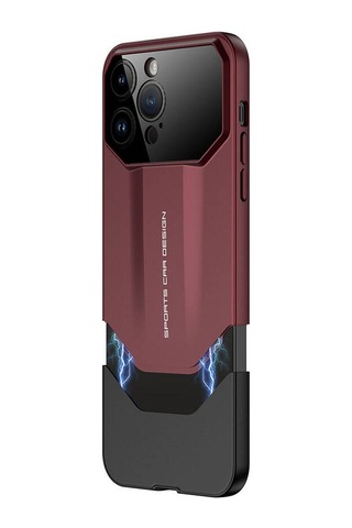 Apple Uyumlu iPhone 14 Pro Max Uyumlu Kılıf Çift Parçalı Zore Ays Pro İkili Kapak-kırmızı-siyah Kırmızı-siyah -
