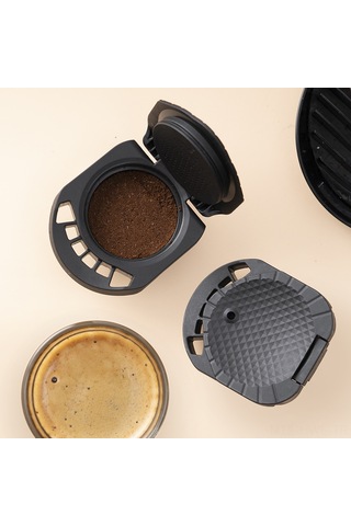 Honmex Ev Kullanıma Uygun 8g Kapasiteli Tekrarlı Kullanım Kahve Kapsülü Dönüştürücü, Piccolo Xs/genio S Uyumlu, Kolay Yıkama, Ekonomik Ve Çevre Dost Kahve Makinesi Aksesuarı Siyah