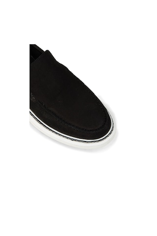 Deery Erkek Hakiki Nubuk Siyah Loafer Ayakkabı - Ek111msyhc01 Siyah