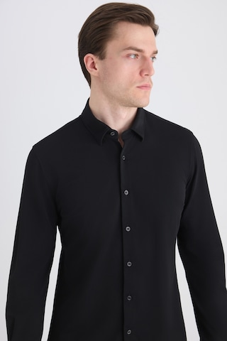 Twn Slim Fit Siyah Örme Gömlek 5ec02ım02259m Çok Renkli