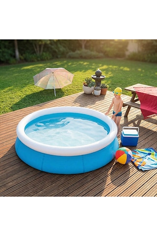 Bestway Kazan Modeli Şişme Çocuk Havuzu 152x38 Cm 57241 Mavi