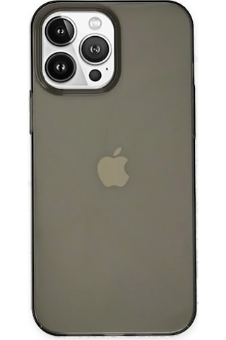 Newface - 399 - iPhone Uyumlu 14 Pro Kılıf Pc Sert Şeffaf Kapak - Csmo-tex - - Siyah