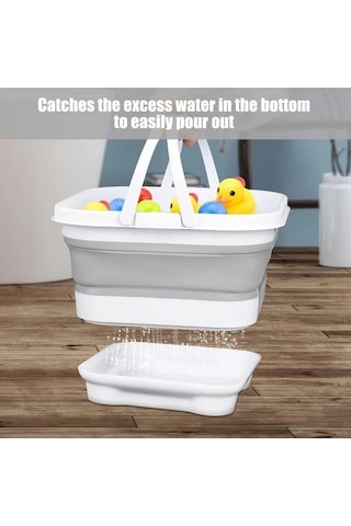 Fastbuy Challenger Gri Katlanabilir Hızlı Kuruyan Banyo Oyuncak Organizatörü Çıkarılabilir Tabanlı Gri