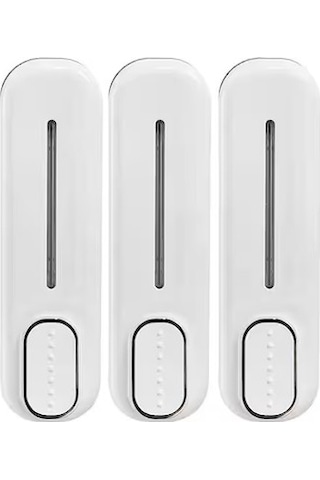 Duvara Monte Edilebilir Banyo 350ml Sabunluk Basmalı Model Beyaz