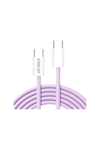 Enkay Cb174 Candy Color 60w Usb-c / Type-c'den Type-c'e Şarj Veri Kablosu, Uzunluk:2m Mürekkep