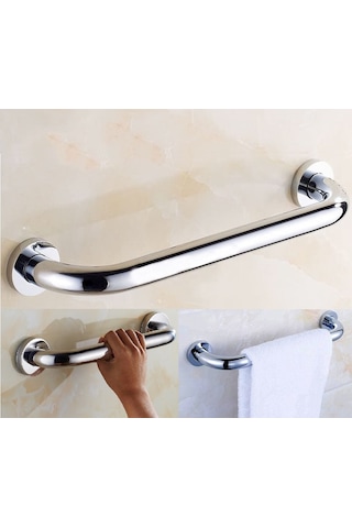 Q 19 30cm Paslanmaz Parlak Bedensel Engelli Banyo Wc Küvet Yanı Tutunma Barı Tutamak Parlak Krom