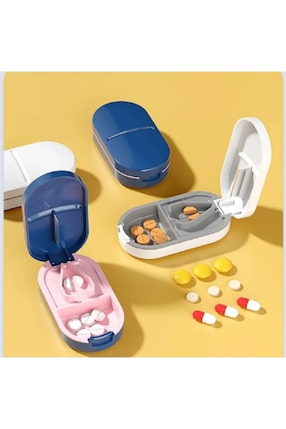 Maoyaya Taşınabilir Hap Kesici Saklama Kutusu İle Hap Kırıcı Çok Renkli Çok Renkli