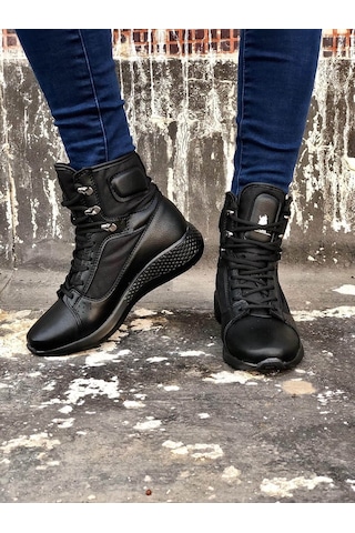 Boa Ba0600 Bağcıklı Siyah Boksör Unisex Spor Postal Bot Siyah