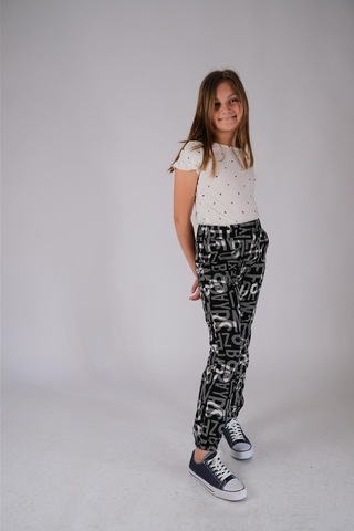 Spor Pamuk Pantolon Siyah Beyaz Nanna Fashion 2022-G-0001