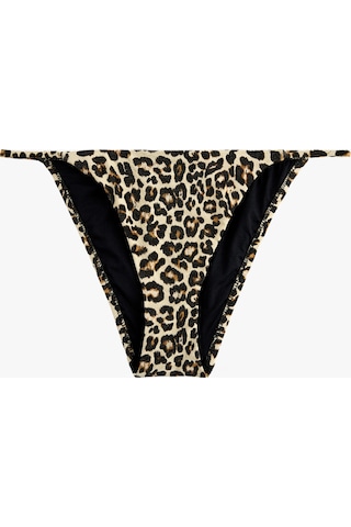 Koton Metalik İplik Detaylı Parıltılı Leopar Desenli Bikini Altı Kahverengi Desenli 6sak00055mm