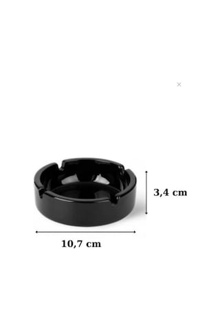 Paşabahçe 54036 Cam Küllük - Cam Kül Tablası 2 Li Siyah
