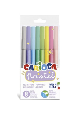 Pastel Süper Yıkanabilir Keçeli Kalem 8'Li