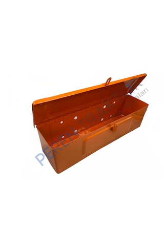 Peren Traktör Büyük Turuncu Metal Takım Kutusu Kilitsiz