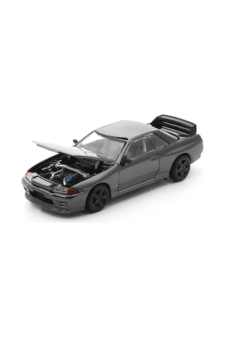 Pop Race 1:64 Nissan Skyline Gt-r R32 Dark Chrome Edition Prdc002 Diecast Model Araba Siyah
