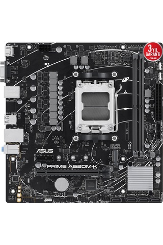 Asus Prıme A620m-k Ddr5 6400+ Oc Hdmı Vga M.2 Am5