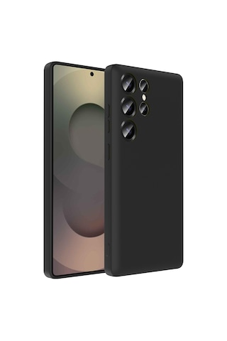 Mobilefix Galaxy Uyumlu S25 Ultra Kılıf Kamera Korumalı Kartlık Hazneli Mbfx Vitra Kapak - Siyah Siyah