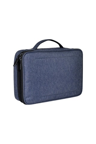Sones İpad İçin Büyük Naylon Su Geçirmez Kutu Tipi Çok İşlevli Saklama Çantası, Boyut: 29 X 21 X 8 Cm Lacivert