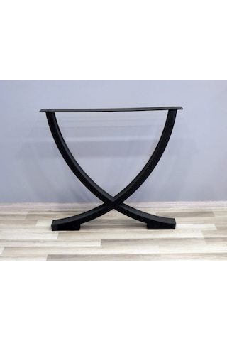 Abronyahediye Oval, Yarım Ay Şeklinde Tasarlanmış Metal Masa Ayağı