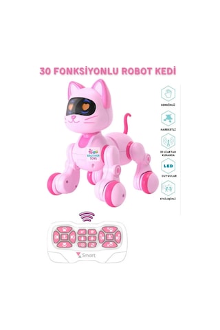 Uzaktan Kumandalı 30 Fonksiyon Akıllı Interaktif Öğretici Robot Oyuncak Kedi Kedi Uzaktan Kumandalı 30 Fonksiyon Akıllı Interaktif Öğretici Robot Oyuncak Kedi Kedi