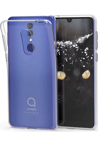 Alcatel 3 2019 Kılıf Şeffaf Süper Silikon Kılıf Renksiz