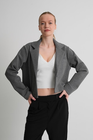 Alexander Gardi Alexandergardı Astarsız Crop Blazer Ceket Koyugri