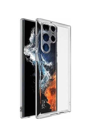 Bzontech Samsung Galaxy S22 Ultra Uyumlu Kamera Korumalı 3D Şeffaf Silikon Kılıf