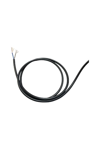Aydınlatma Elektrik Kablosu 2 0,50 Ttr Yuvarlak Tip Tam Bakır Siyah 3 Metre