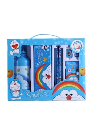 Sanrio Doraemon Kırtasiye Seti Hediye Kutusu Okul Malzemeleri Kuromi Doraemon Kırtasiye Seti 8 Parça Mavi