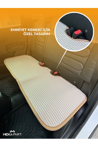 Meka Part Oto Koltuk Koruyucu Kılıf Krem Universal 2+1 Parça