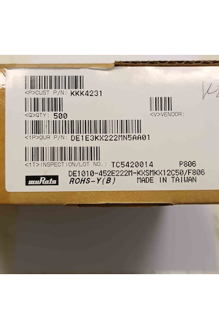 De1e3kx222mn5aa01 2.2nf 250vac 10mm Seramik Kondansatör 100 Adet