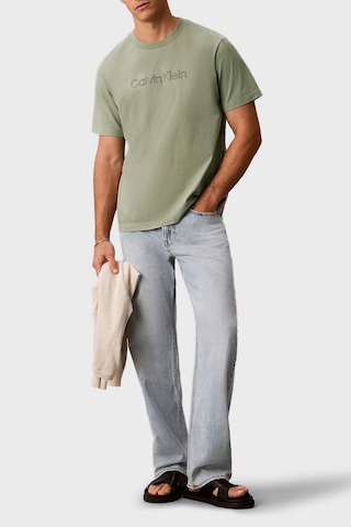 Calvin Klein % 100 Pamuk Relaxed Fit Logolu T Shirt Lv04lg812gpez Erkek T Shirt Lv04lg812g Pez Haki