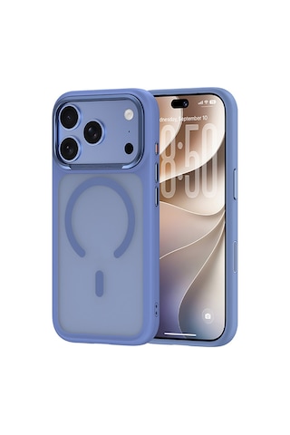 Apple Uyumlu iPhone 17 Pro Max Uyumlu Kılıf M-safe Şarj Özellikli Benks Mist C-magnet Yeni Seri Kapak Mavi