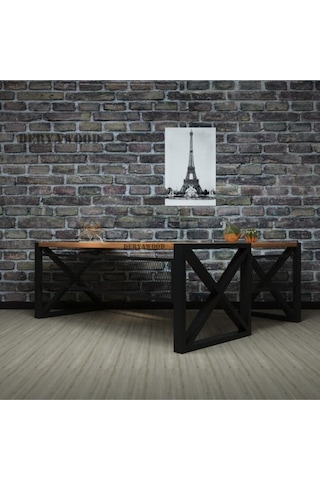 Deryawood Gold Masif Ahşap L Bilgisayar Masası Modüllü 160x85x76cm 50x75cm Yan Modül Açık Ceviz