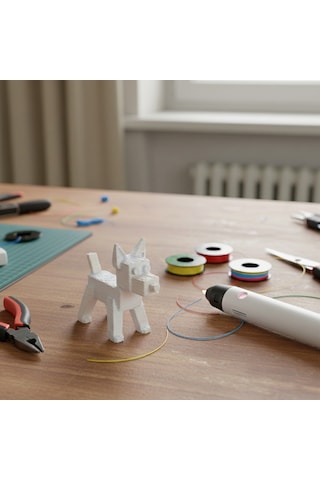 Pla 3d Kalem Filament Pla Beyaz Renk 2x5 Metre 10 Metre Pla Filament