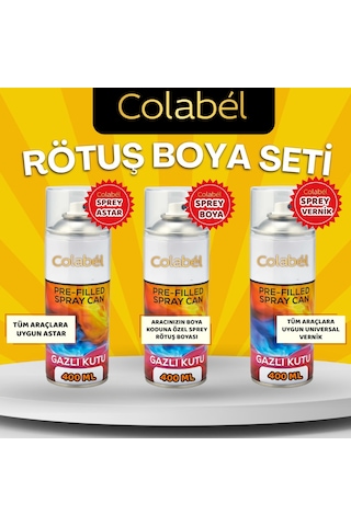 Aracınızın Renk Koduna Özel Sprey Rötuş Boya Seti