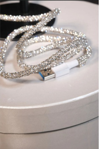 Gümüş Taşlı Şarj Kablosu A Kalite Aplle Usb Type C