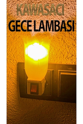 Nostaljik Gece Lambası Kendinden Fişli Çıt Çıt Anahtarlı 7 Watt Ampullü Sarı