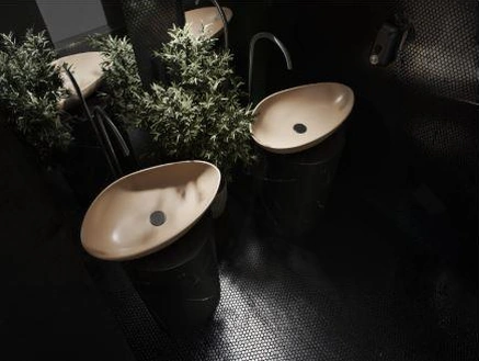 Turkuaz Olive Tezgahüstü Lavabo 61 36 Cm Beyaz
