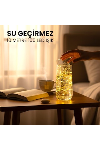 Upway 10 Metre Günışığı Kumandalı 100 Led Işık - Usb Dekoratif Aydınlatma