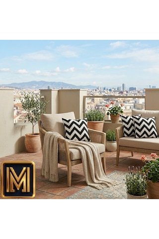 Kırlent 7 4'lü Zigzag Kırlent, Chevron Desenli Kırlent, Siyah Beyaz Kırlent, Dekoratif Yastık Kılıfı, Modern Kırlent, Geometrik Desenli Kırlent, Koltuk Yastığı, Salon Kırlenti, Ev Dekorasyonu Beyaz Siyah Renk
