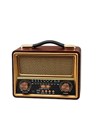 Gold Silver Gs-1335 Retro Tasarım Bluetooth Şarjlı Nostalji Radyo